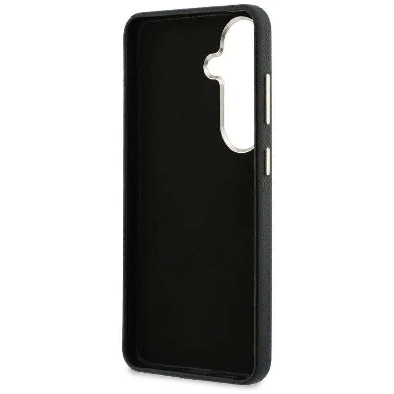 Guess Grained Big 4G Metal Logo dėklas - Samsung Galaxy S26 dėklas (juodas)
