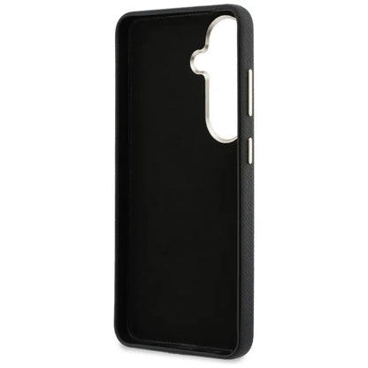 Guess Grained Big 4G Metal Logo dėklas - Samsung Galaxy S26 dėklas (juodas)