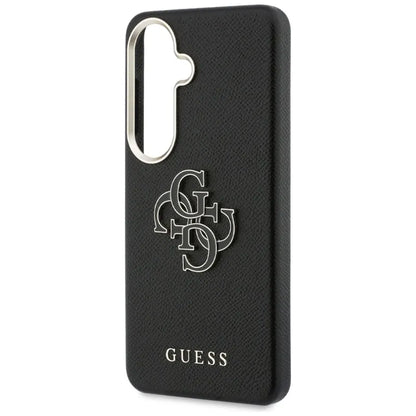 Guess Grained Big 4G Metal Logo dėklas - Samsung Galaxy S26 dėklas (juodas)