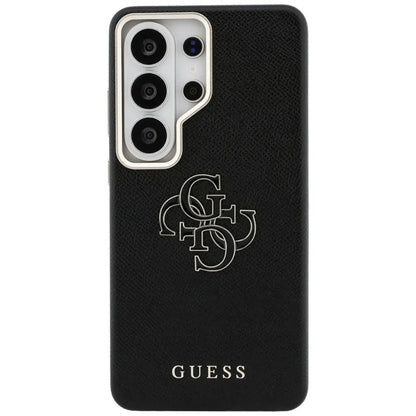 Guess Grained Big 4G Metal Logo dėklas - Samsung Galaxy S26 Ultra (Juodas)