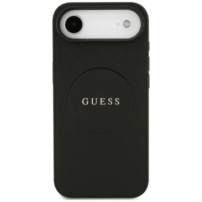 Guess Grained Ring MagSafe - dėklas iPhone Air (juodas)