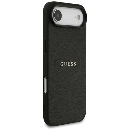 Guess Grained Ring MagSafe - dėklas iPhone Air (juodas)