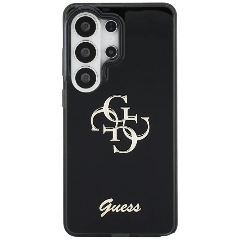 Guess IML Big Metal 4G Script dėklas - Samsung Galaxy S26 Ultra (juodas)