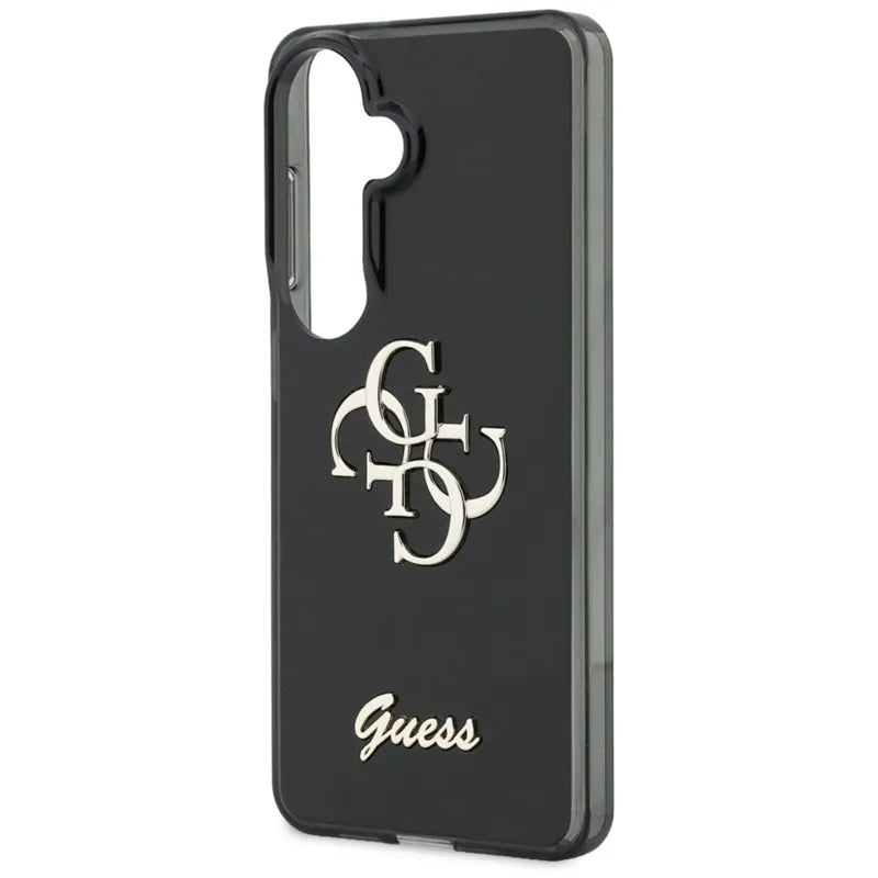 Guess IML Big Metal 4G Script – Samsung Galaxy S26 dėklas (juodas)