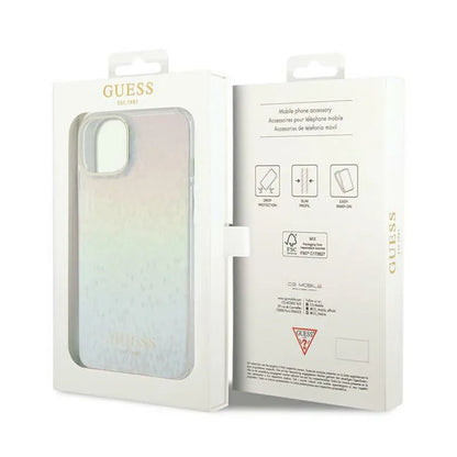 Guess IML Faceted Mirror Disco Iridescent – dėklas iPhone 12 / iPhone 12 Pro (vaivorykštės)