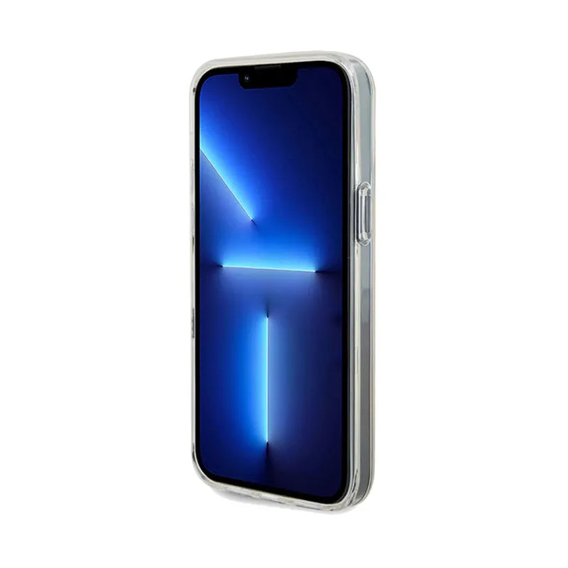 Guess IML Faceted Mirror Disco Iridescent – dėklas, skirtas „iPhone 13 Pro Max“ (blizgus ir šviečiantis)