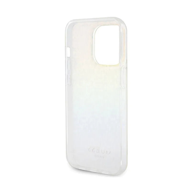 Guess IML Faceted Mirror Disco Iridescent – dėklas, skirtas iPhone 14 Pro Max (švytintis)