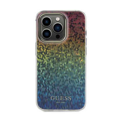 Guess IML Faceted Mirror Disco Iridescent – dėklas, skirtas iPhone 14 Pro Max (švytintis)