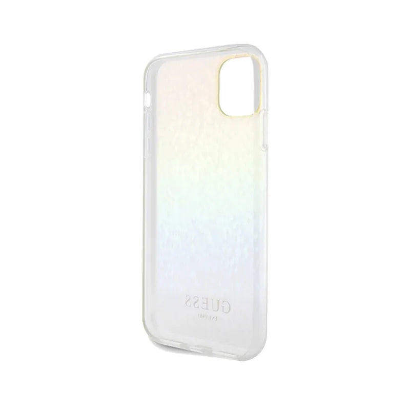 Guess IML Faceted Mirror Disco Vaivorykštinis – „iPhone 11“ dėklas (vaivorykštinis)