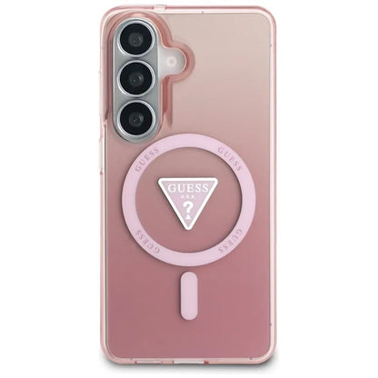 Guess IML Gradient Triangle MagSafe dėklas – Samsung Galaxy S26 (Rožinis)