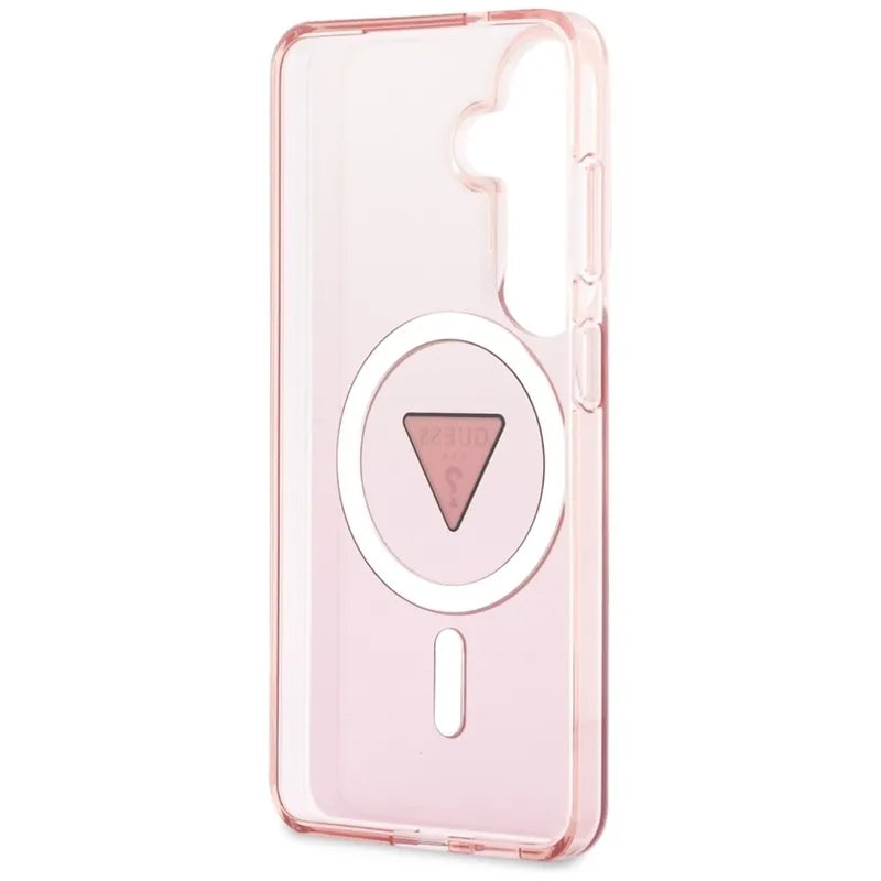 Guess IML Gradient Triangle MagSafe dėklas – Samsung Galaxy S26 (Rožinis)