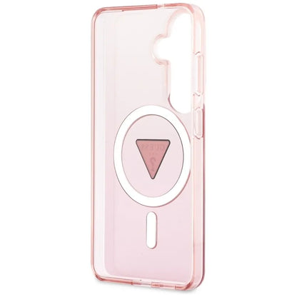 Guess IML Gradient Triangle MagSafe dėklas – Samsung Galaxy S26 (Rožinis)