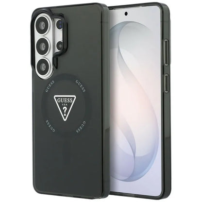 Guess IML Gradient Triangle MagSafe dėklas – Samsung Galaxy S26 Ultra (juodas)