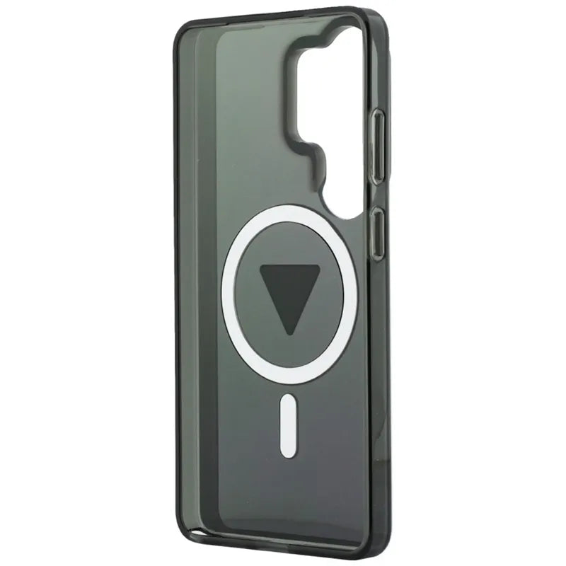 Guess IML Gradient Triangle MagSafe dėklas – Samsung Galaxy S26 Ultra (juodas)