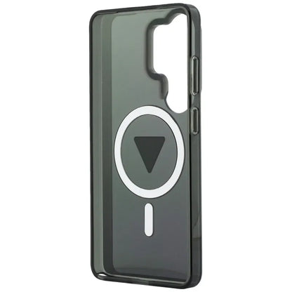 Guess IML Gradient Triangle MagSafe dėklas – Samsung Galaxy S26 Ultra (juodas)