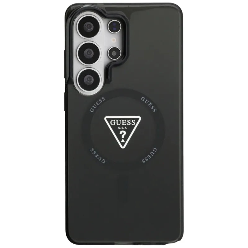 Guess IML Gradient Triangle MagSafe dėklas – Samsung Galaxy S26 Ultra (juodas)