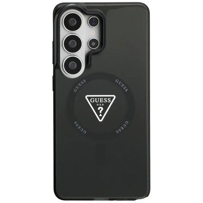 Guess IML Gradient Triangle MagSafe dėklas – Samsung Galaxy S26 Ultra (juodas)