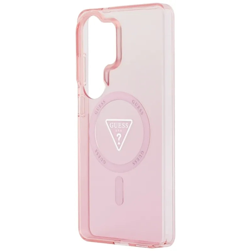 Guess IML Gradient Triangle MagSafe dėklas - Samsung Galaxy S26 Ultra (Rožinis)