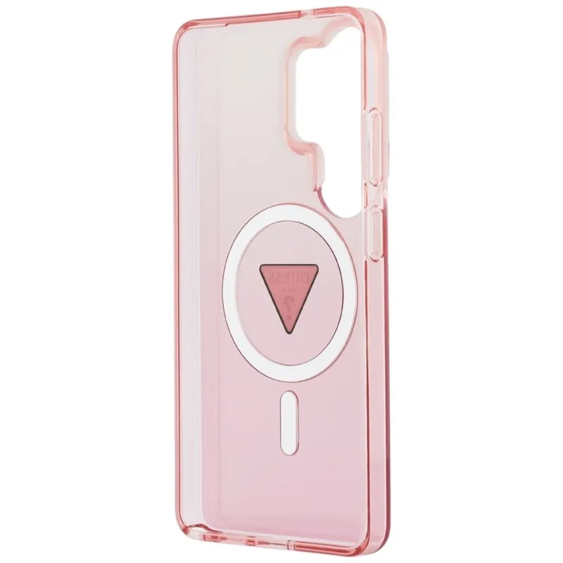 Guess IML Gradient Triangle MagSafe dėklas - Samsung Galaxy S26 Ultra (Rožinis)