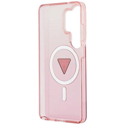 Guess IML Gradient Triangle MagSafe dėklas - Samsung Galaxy S26 Ultra (Rožinis)