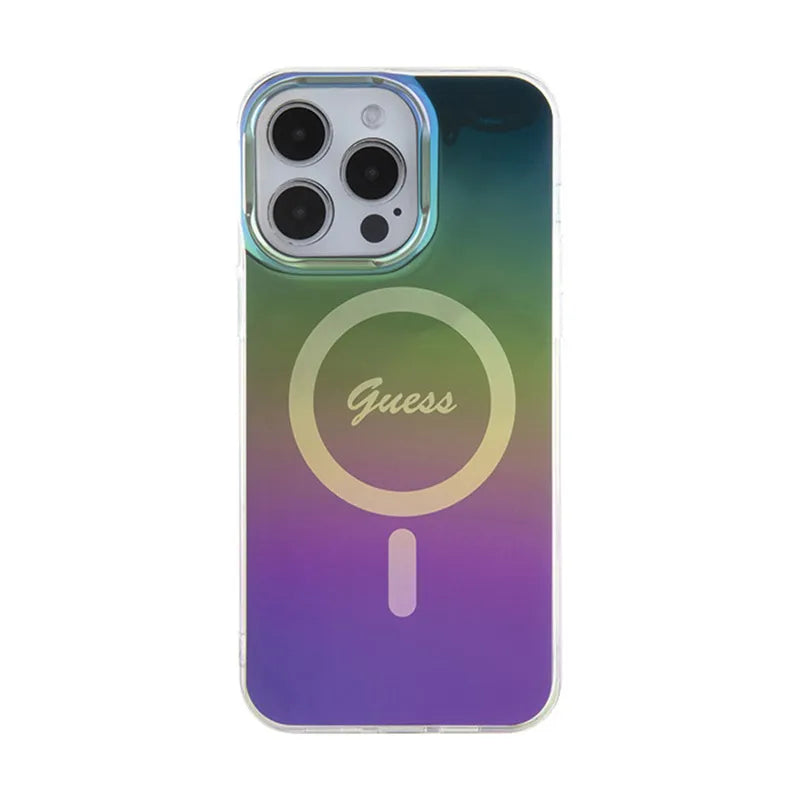 Guess IML Iridescent MagSafe – „iPhone 15 Max“ dėklas (spalva)