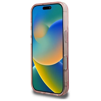 Guess IML Rhinestones MagSafe – dėklas iPhone 16 Pro Max (rožinė)