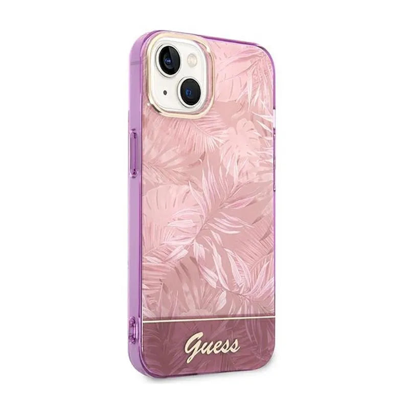 Guess Jungle dėklas – dėklas, skirtas „iPhone 14 Plus“ (rožinis)
