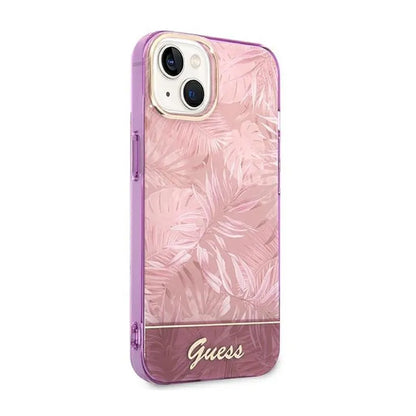 Guess Jungle dėklas – dėklas, skirtas „iPhone 14 Plus“ (rožinis)