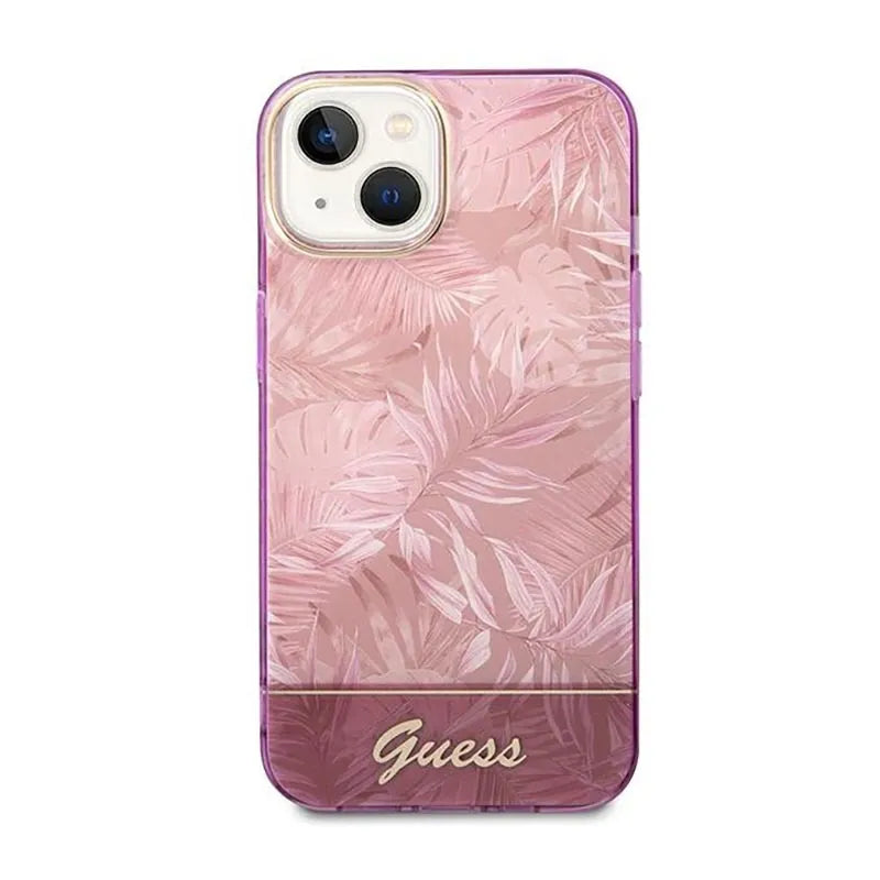 Guess Jungle dėklas – dėklas, skirtas „iPhone 14 Plus“ (rožinis)