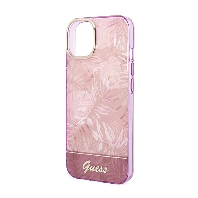 Guess Jungle dėklas – dėklas, skirtas „iPhone 14 Plus“ (rožinis)