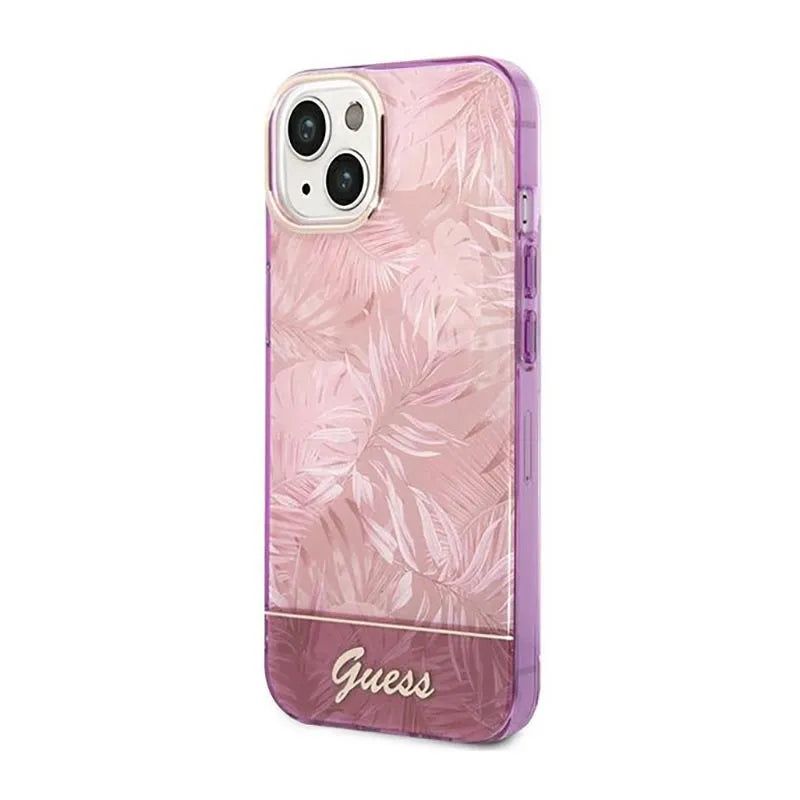 Guess Jungle dėklas – dėklas, skirtas „iPhone 14 Plus“ (rožinis)