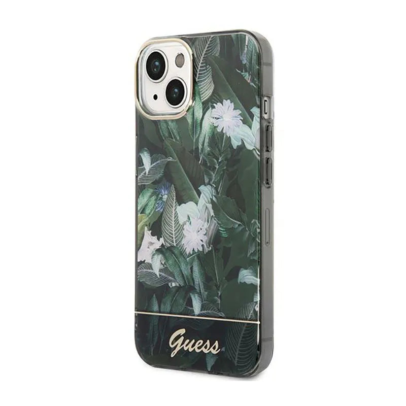 Guess Jungle dėklas – dėklas, skirtas iPhone 14 Plus (žalias)
