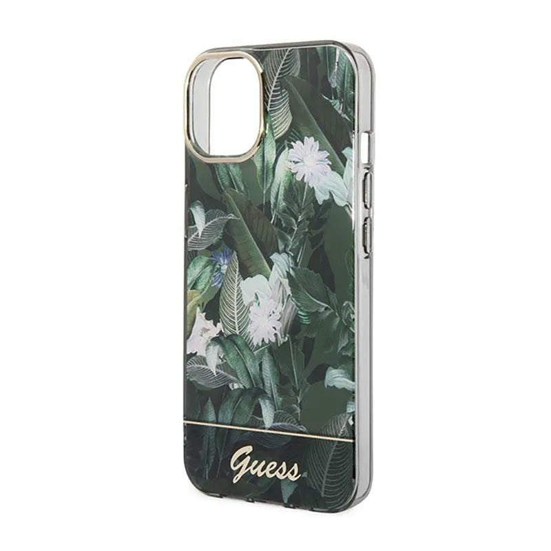 Guess Jungle dėklas – dėklas, skirtas iPhone 14 Plus (žalias)