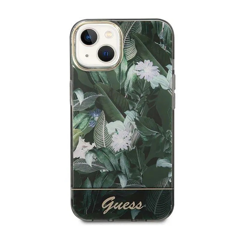 Guess Jungle dėklas – dėklas, skirtas iPhone 14 Plus (žalias)