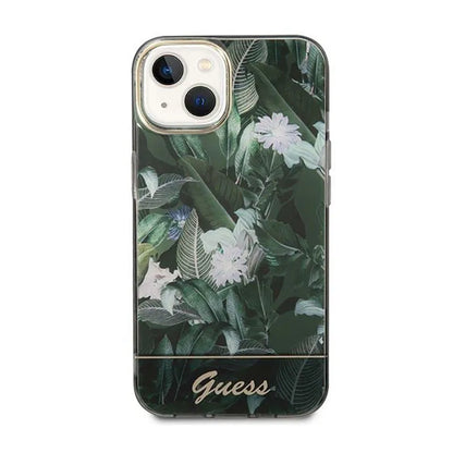 Guess Jungle dėklas – dėklas, skirtas iPhone 14 Plus (žalias)