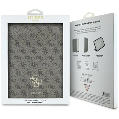 Guess Magnetic 4G Big Logo – Dėklas iPad Air 11" M3 (2025) / iPad Air 11" M2 (2024) (ruda)