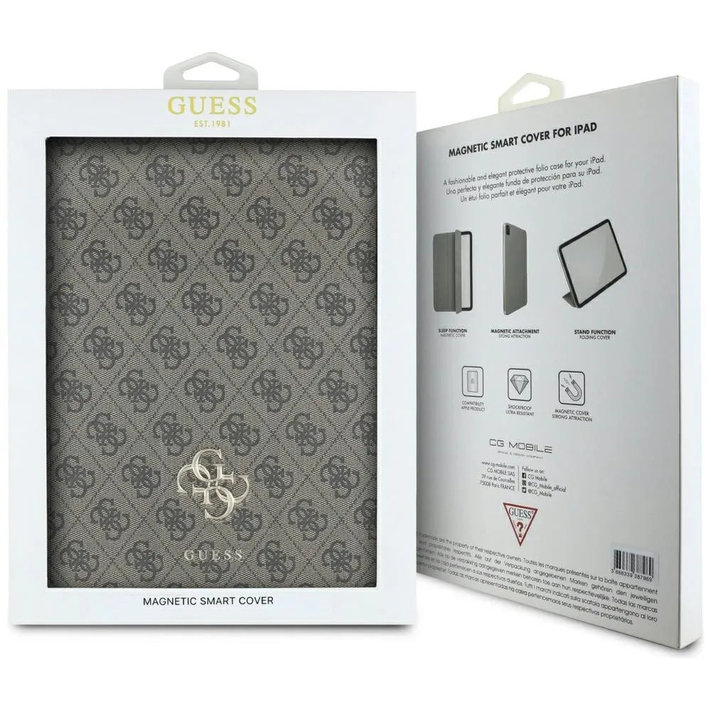 Guess Magnetic 4G Big Logo – dėklas, skirtas iPad Air 13" M3 (2025) / iPad Air 13" M2 (2024) (rudos spalvos)
