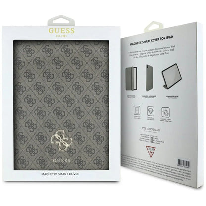 Guess Magnetic 4G Big Logo – dėklas, skirtas iPad Air 13" M3 (2025) / iPad Air 13" M2 (2024) (rudos spalvos)