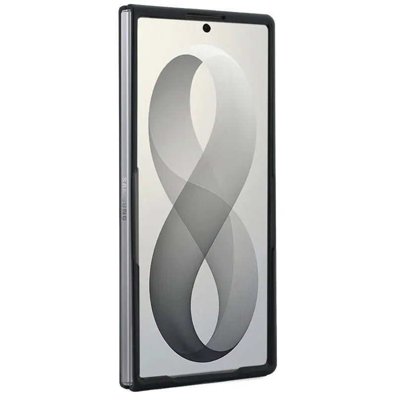 Guess Magnetic Ring Stand Grained Classic Logo MagSafe – dėklas Samsung Galaxy Z Fold 8 Ultra (smėlio spalvos)