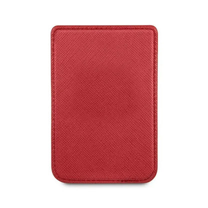 Guess MagSafe Saffiano kortelių dėklas piniginė - magnetinė piniginė (raudona)