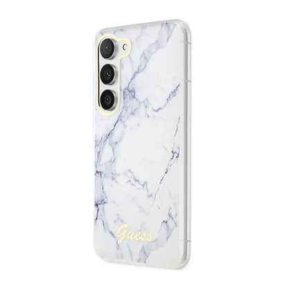 Guess Marble Collection - Dėklas Samsung Galaxy S23+ (Baltas)