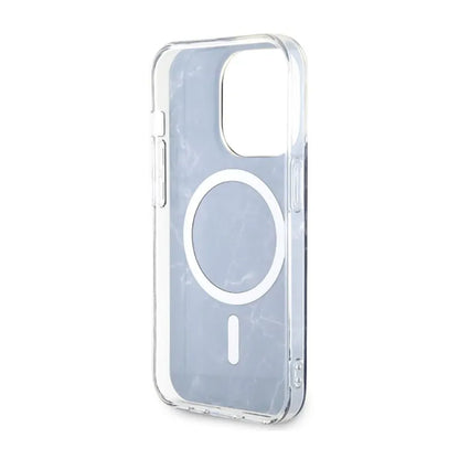 Guess Marble MagSafe - dėklas iPhone 14 Pro Max (juodas)