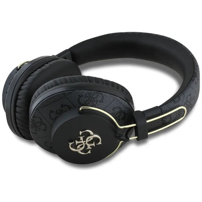 Guess Metal 4G Logo – belaidės „Over-Ear“ „Bluetooth“ ausinės su ENC funkcija (juodos)