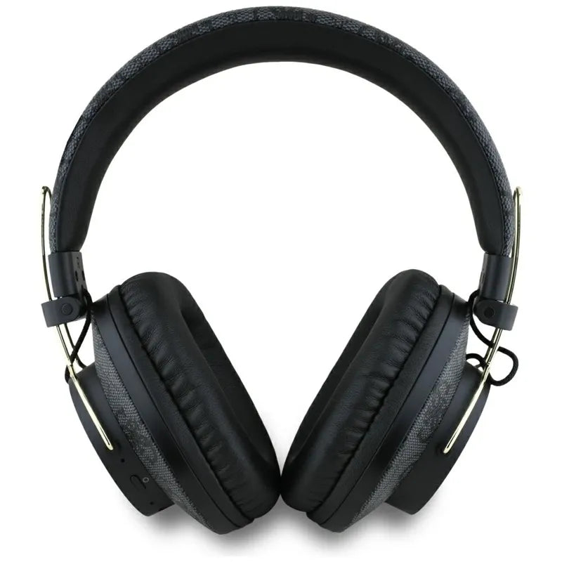 Guess Metal 4G Logo – belaidės „Over-Ear“ „Bluetooth“ ausinės su ENC funkcija (juodos)