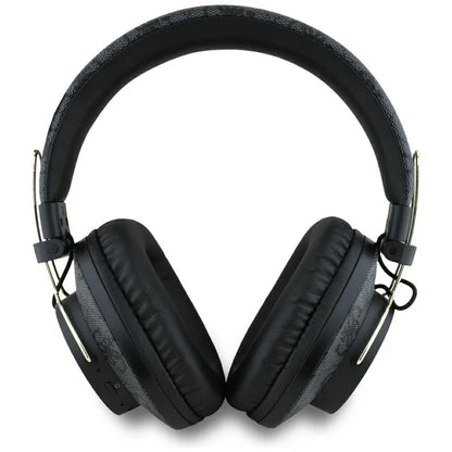 Guess Metal 4G Logo – belaidės „Over-Ear“ „Bluetooth“ ausinės su ENC funkcija (juodos)