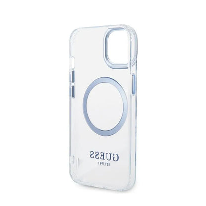 Guess Metal Outline MagSafe – "Clear" dėklas, skirtas iPhone 14 Plus