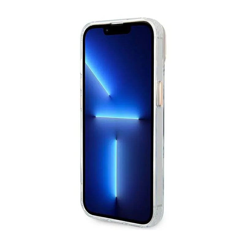Guess Metal Outline MagSafe – "Clear" dėklas, skirtas iPhone 14 Plus