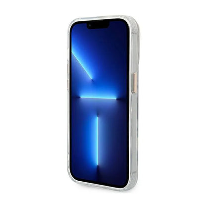 Guess Metal Outline MagSafe – dėklas, skirtas „iPhone 14 Pro Max“ (skaidrus)