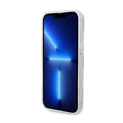 Guess Metal Outline MagSafe – dėklas, skirtas iPhone 14 (skaidrus)