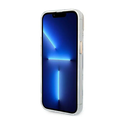 Guess Metal Outline MagSafe – dėklas, skirtas „iPhone 14“ (skaidrus)